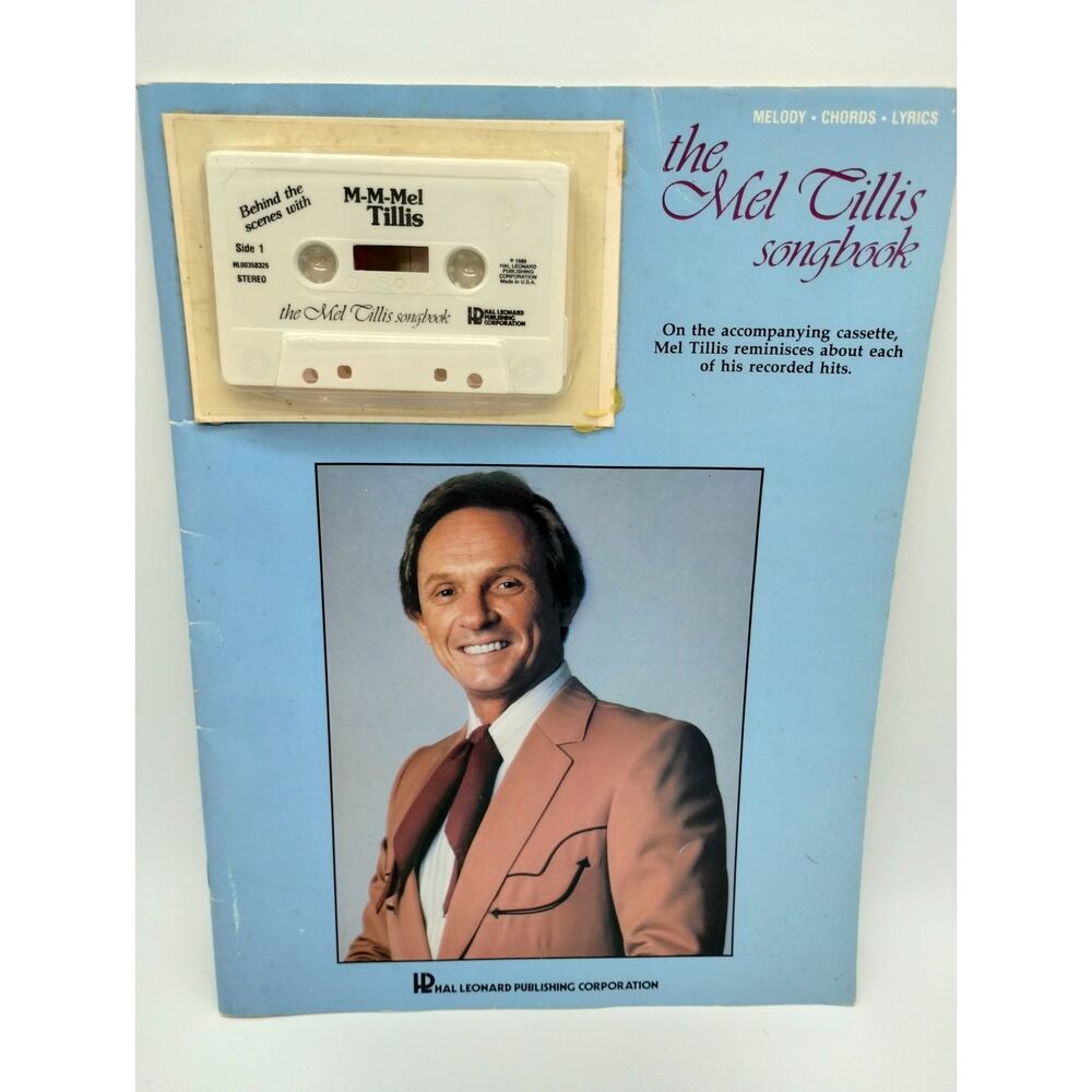 The Mel Tillis Songbook and Cassette Tape Vintage 1986 Reminiscing